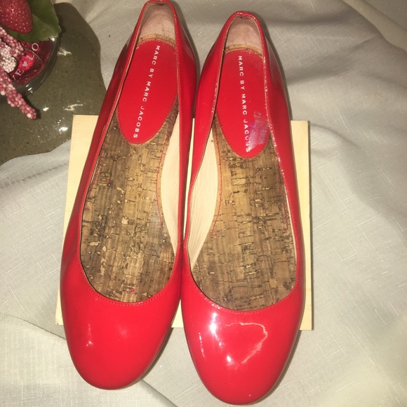 Marc marc Jacobs red patent leather vintage flats - Picture 2 of 8